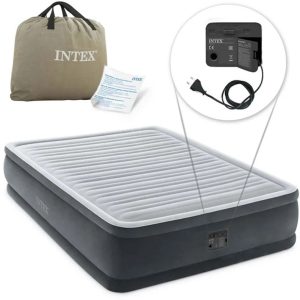 تخت بادی دو نفره اینتکس مدل برزنتی با پمپ باد سرخود